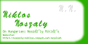 miklos noszaly business card